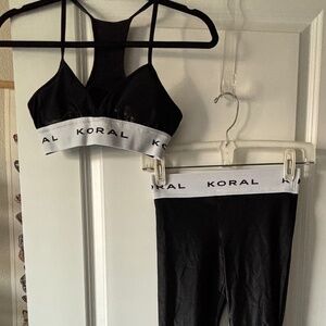 Koral Black Active Wear Set